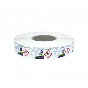 Etykiety samoprzylepne zadrukowane w CMYK 50x50mm półbłysk