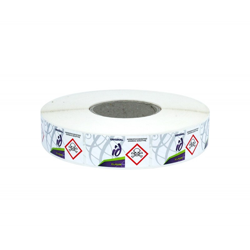 Etykiety samoprzylepne zadrukowane w CMYK 50x50mm półbłysk