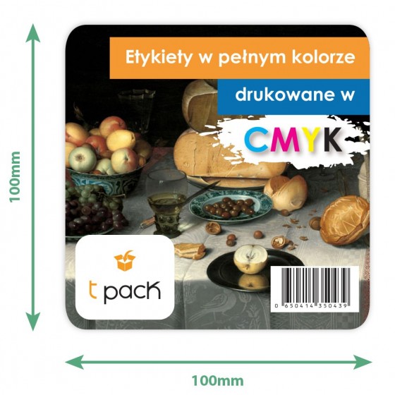 Etykiety 100x100 Papier TOP Nadruk CMYK Etykiety 100x100 Papier TOP Nadruk CMYK