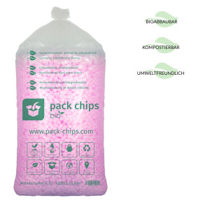 Wypełniacz eko skrobiowy Pack Chips Bio 400l różowy