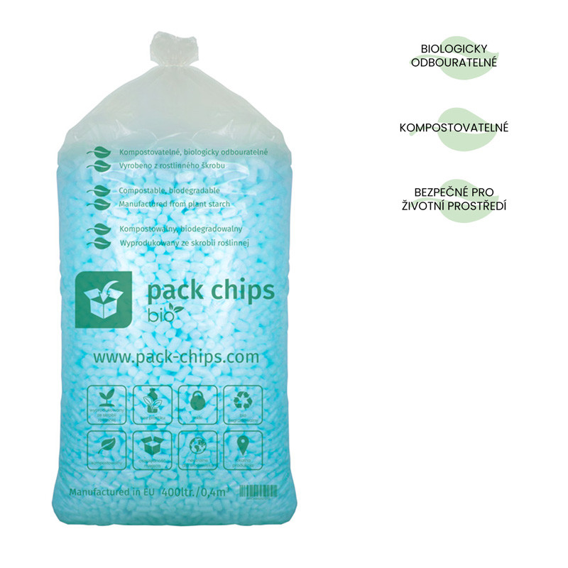 Wypełniacz eko skrobiowy Pack Chips Bio 400l niebieski PL