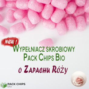 Wypełniacz eko skrobiowy Chrupack Pack Chips Bio różowy 400l o Zapachu Róży
