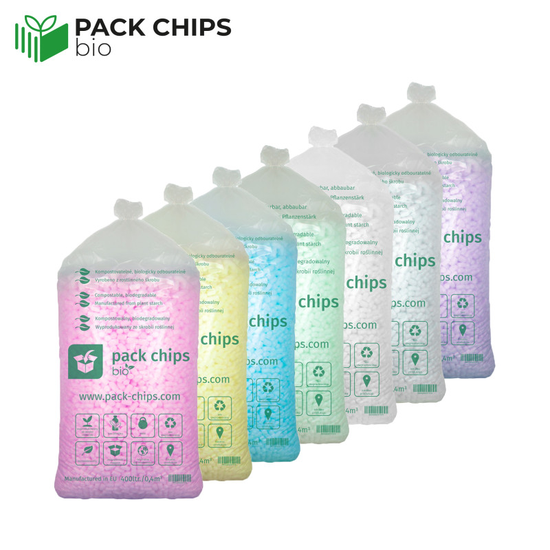 Wypełniacz ekologiczny Pack Chips Bio 400 litrów biały