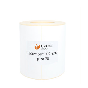 Etykiety termiczne 100x150mm 1000szt 76mm białe
