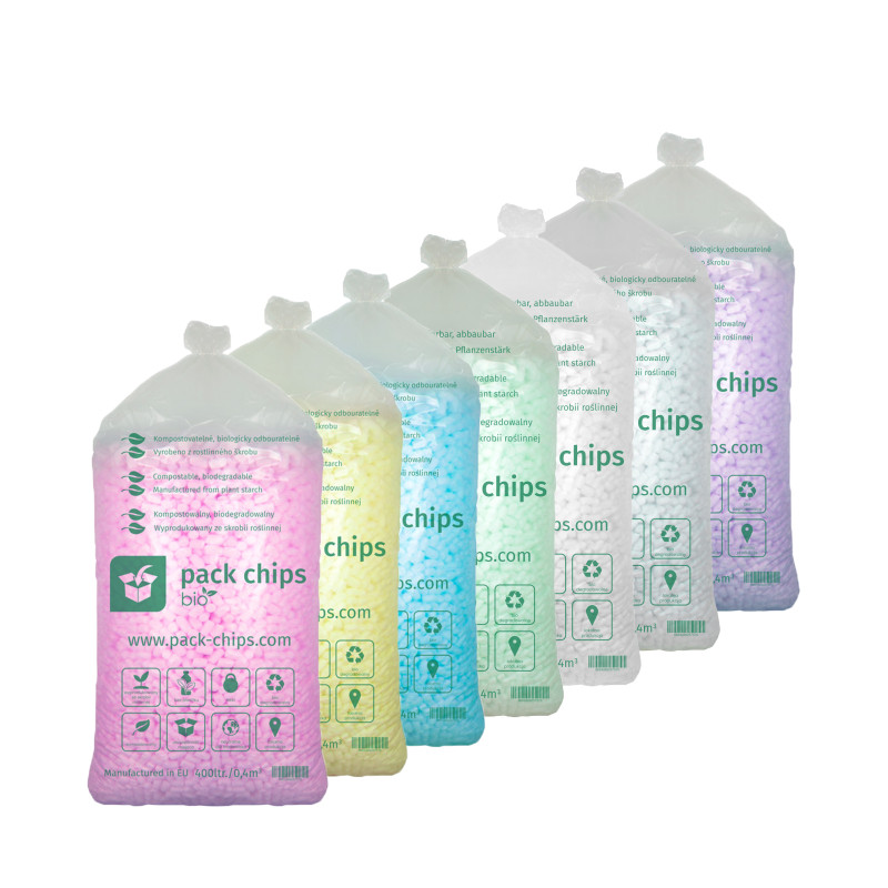 Wypełniacz ekologiczny Pack Chips Bio 200 litrów biały