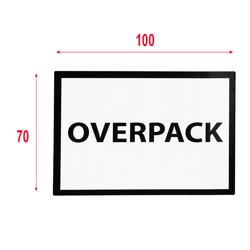 Etykiety "overpack" 100x70mm 250szt 40mm