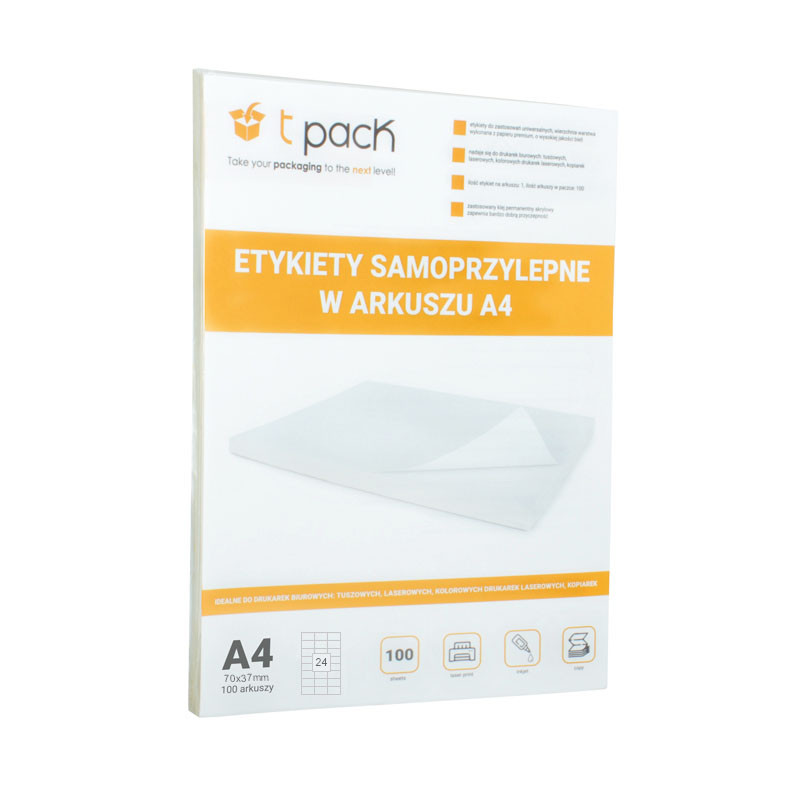 Etykiety samoprzylepne A4 TNT 70x37mm 2400 sztuk