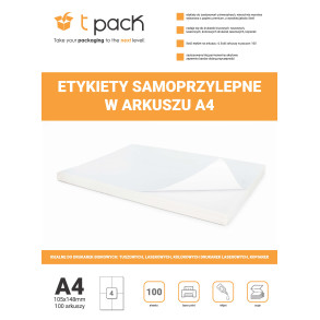 Etykiety samoprzylepne A4 TNT 105x148mm 400 sztuk