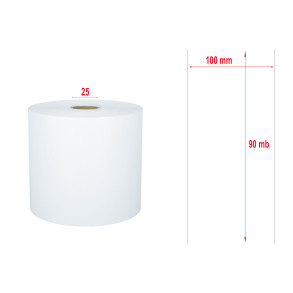 Etykiety linerless termiczne 100 x 90 mb 25mm