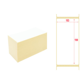 Etykiety termiczne 103x199mm 1000szt leporello białe