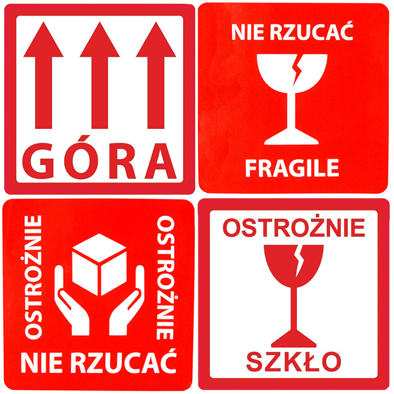 "Nie piętrować" Etykieta ostrzegawcza 70x70mm 1000szt 40mm