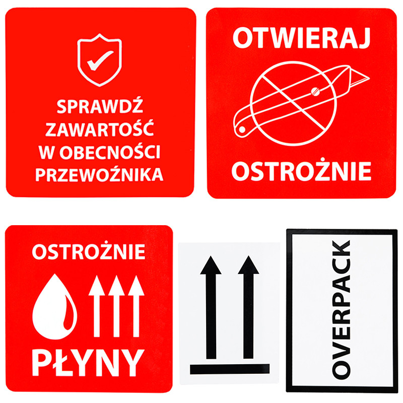 "Nie piętrować" Etykieta ostrzegawcza 70x70mm 1000szt 40mm
