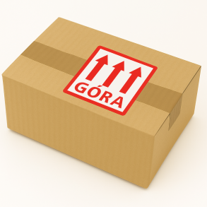 "Góra" Etykieta ostrzegawcza 100x100mm 500szt 40mm