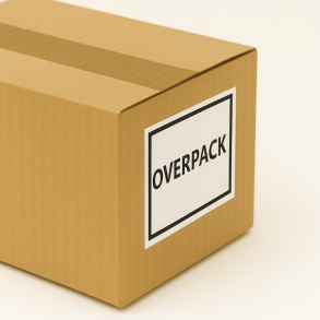 "Overpack" Etykieta ostrzegawcza 100x70mm 250szt 40mm