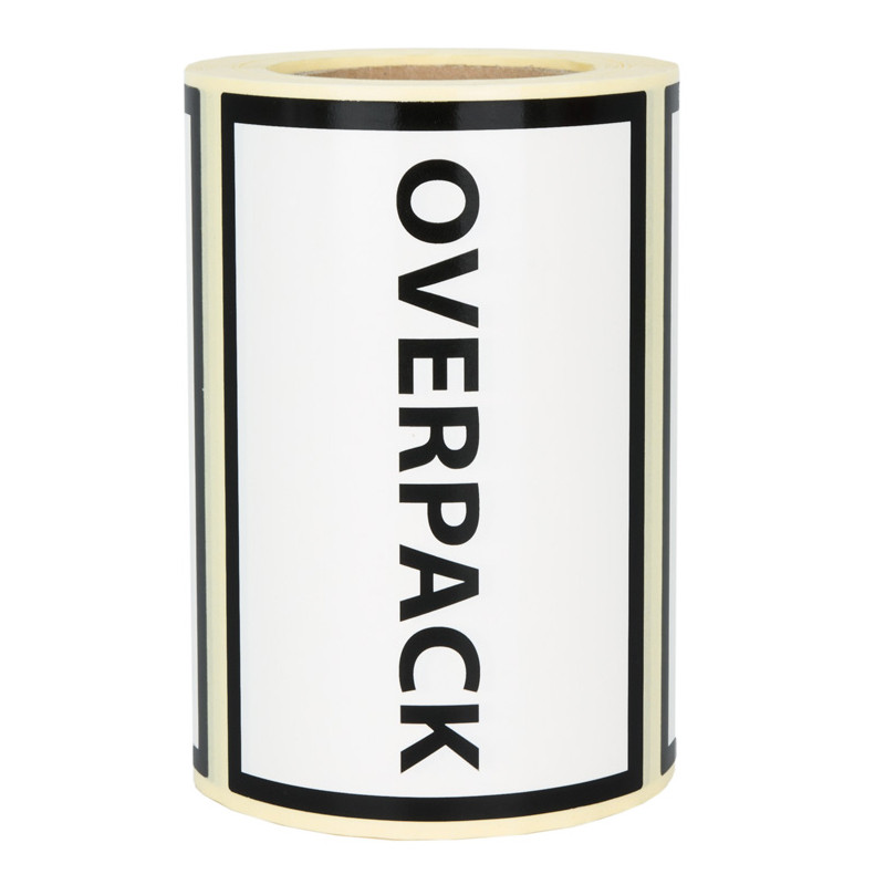 "Overpack" Etykieta ostrzegawcza 100x70mm 250szt 40mm
