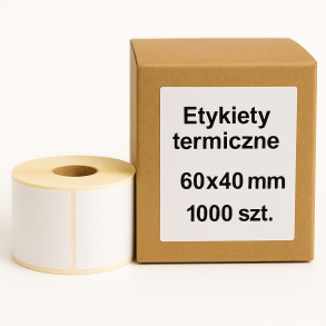 Etykiety termiczne 60x40mm 1000szt 40mm białe