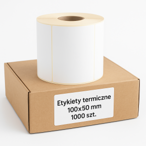 Etykiety termiczne 100x50mm 1000szt 40mm Białe