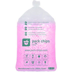 Wypełniacz ekologiczny Pack Chips Bio 200 litrów różowy