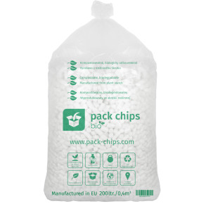 Wypełniacz ekologiczny Pack Chips Bio 200 litrów biały