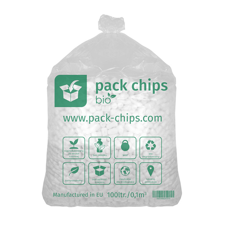Wypełniacz ekologiczny Pack Chips Bio 100 litrów biały