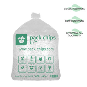Wypełniacz ekologiczny Pack Chips Bio 100 litrów biały