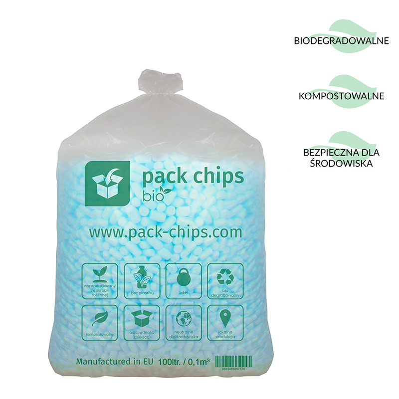 Wypełniacz ekologiczny Pack Chips Bio 100 litrów niebieski