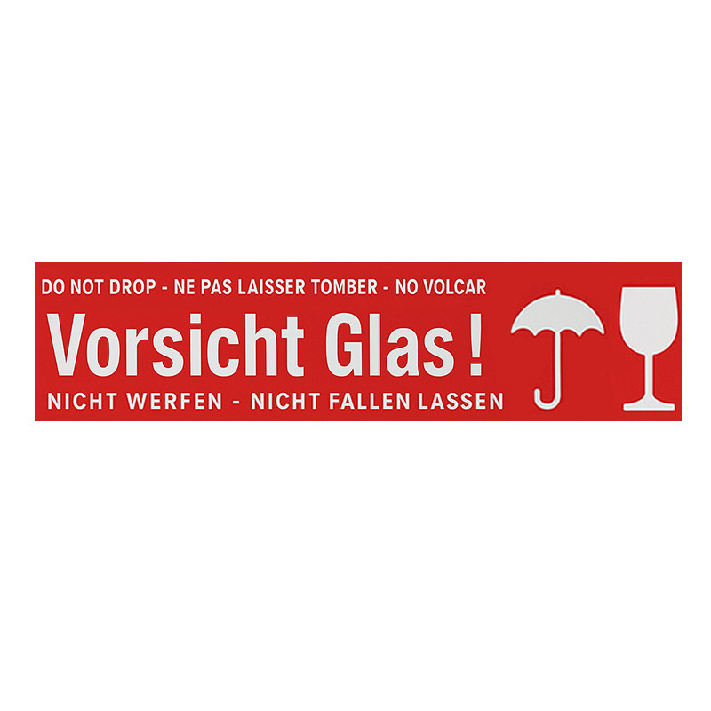 Taśma pakowa z nadrukiem "VORSICHT GLAS" Akryl 60mb
