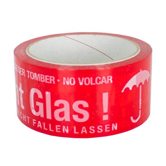 Taśma pakowa z nadrukiem "VORSICHT GLAS" Akryl 60mb Taśma pakowa z nadrukiem "VORSICHT GLAS" Akryl 60mb