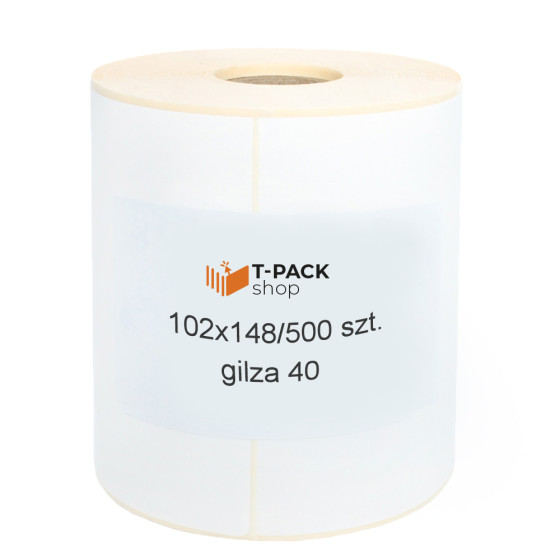 Etykiety termotransferowe PP foliowe 102x148mm Etykiety termotransferowe PP foliowe 102x148mm