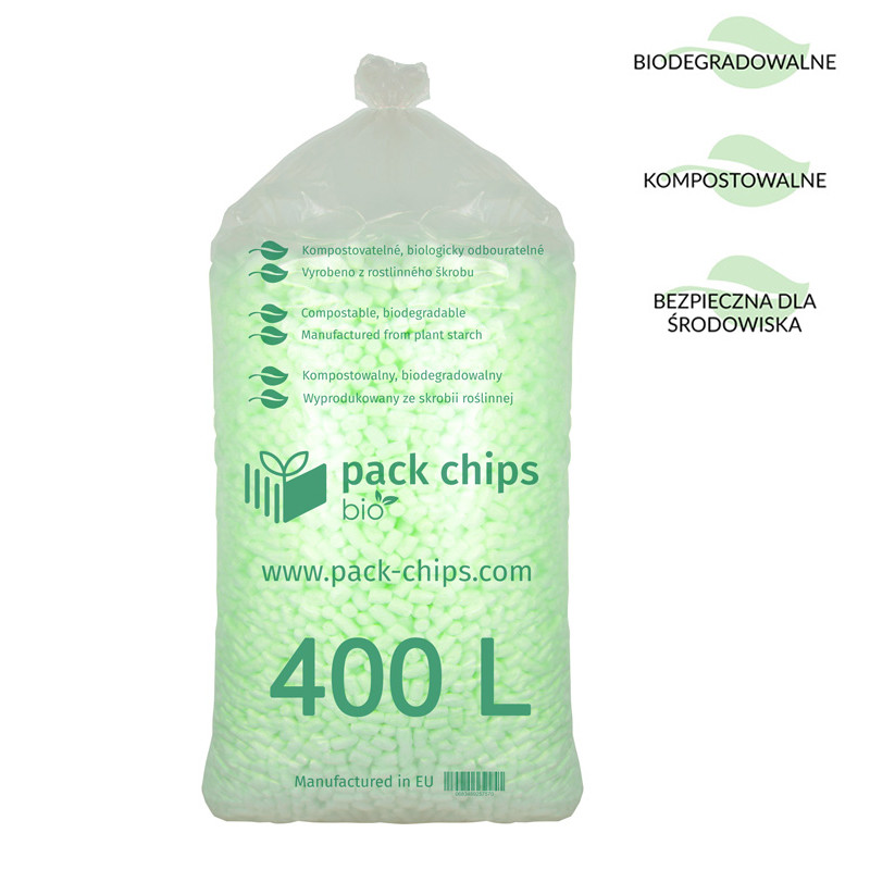 Wypełniacz ekologiczny Pack Chips Bio 400 litrów zielony