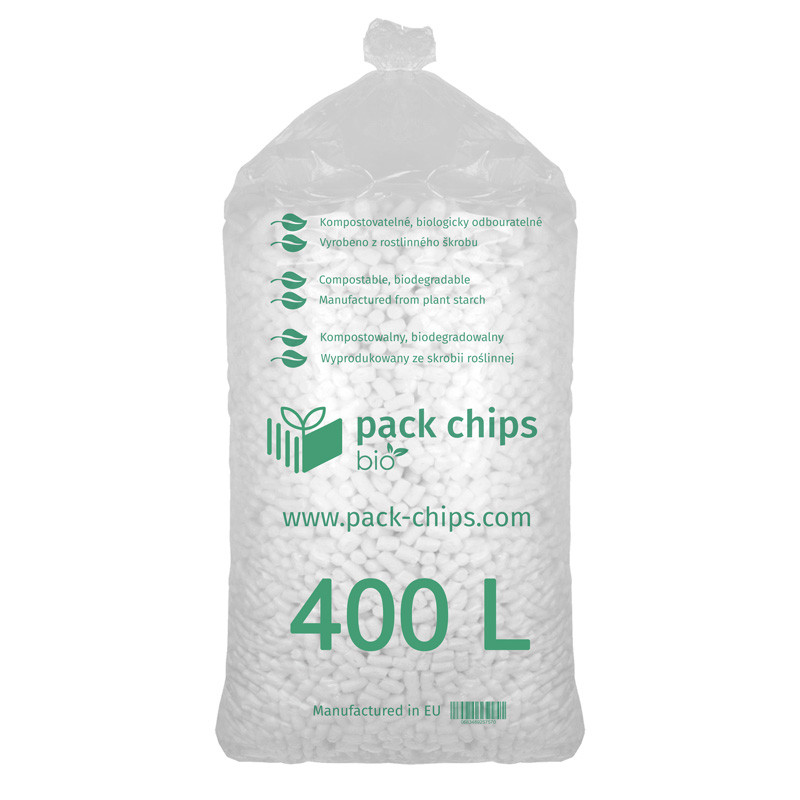 Wypełniacz ekologiczny Chrupack Pack Chips Bio 400 litrów biały