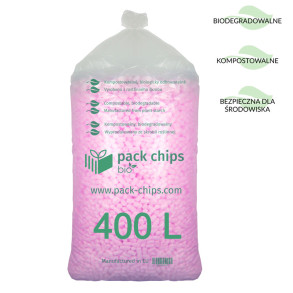 Wypełniacz ekologiczny Pack Chips Bio 400 litrów różowy