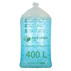 Wypełniacz ekologiczny Pack Chips Bio 400 litrów niebieski