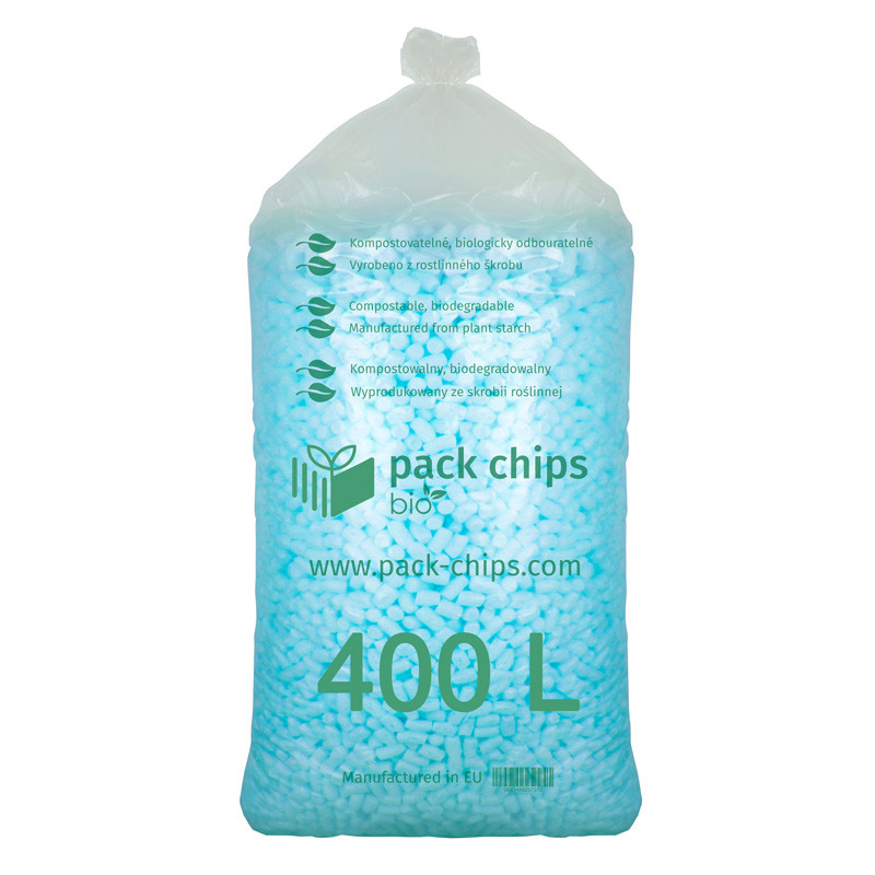 Wypełniacz ekologiczny Pack Chips Bio 400 litrów niebieski