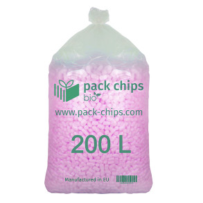 Wypełniacz ekologiczny Pack Chips Bio 200 litrów różowy