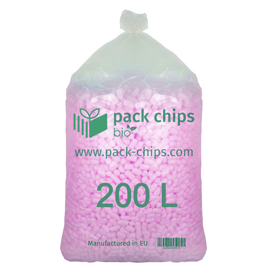 Wypełniacz ekologiczny Chrupack Pack Chips Bio 200 litrów różowy