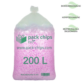 Wypełniacz ekologiczny Pack Chips Bio 200 litrów różowy