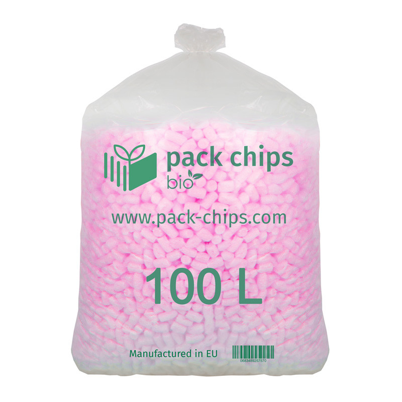 Wypełniacz ekologiczny Pack Chips Bio 100 litrów różowy