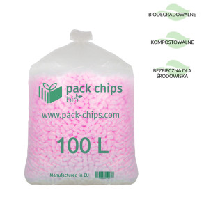 Wypełniacz ekologiczny Pack Chips Bio 100 litrów różowy