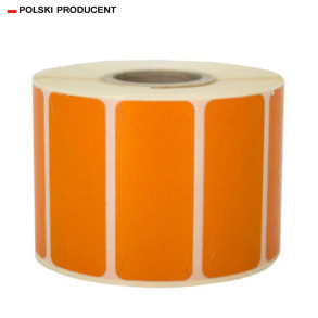 Etykiety termiczne opaque 35x15mm 750szt 19mm Pomarańczowe