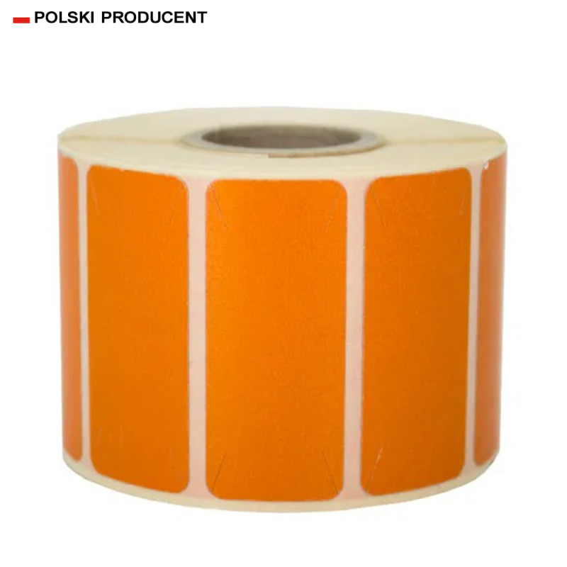 Etykiety termiczne opaque 35x15mm 750szt 19mm Pomarańczowe