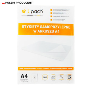 Etykiety samoprzylepne A4 TNT 210x297mm 100 sztuk