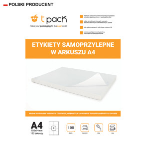 Etykiety samoprzylepne A4 TNT 105x74 mm 800 sztuk