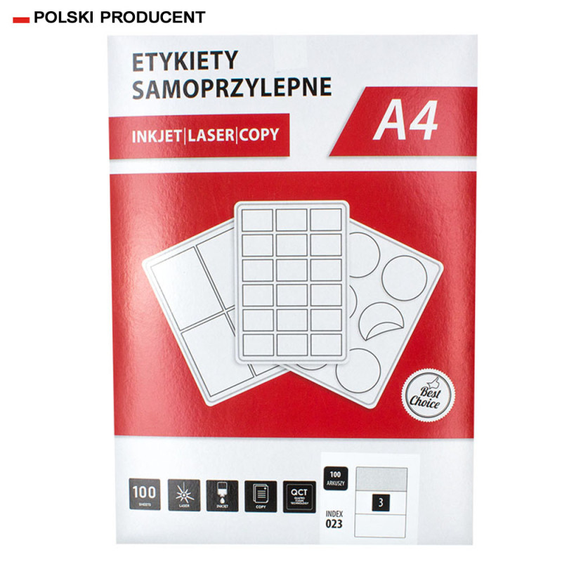 Etykiety A4 210x99mm 300szt