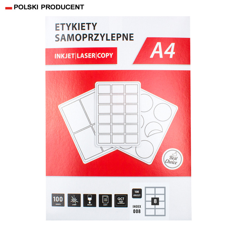 Etykiety A4 105x74mm 800szt