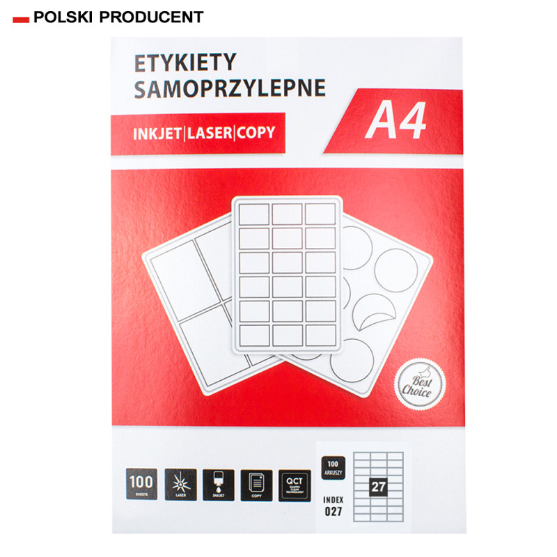 Etykiety A4 70x32mm 2700szt