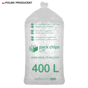 Wypełniacz ekologiczny Pack Chips Bio 400 litrów biały