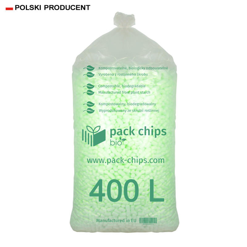 Wypełniacz ekologiczny Pack Chips Bio 400 litrów zielony