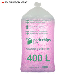 Wypełniacz ekologiczny Chrupack Pack Chips Bio 400 litrów różowy