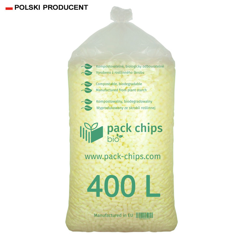 Wypełniacz ekologiczny Pack Chips Bio 400 litrów żółty